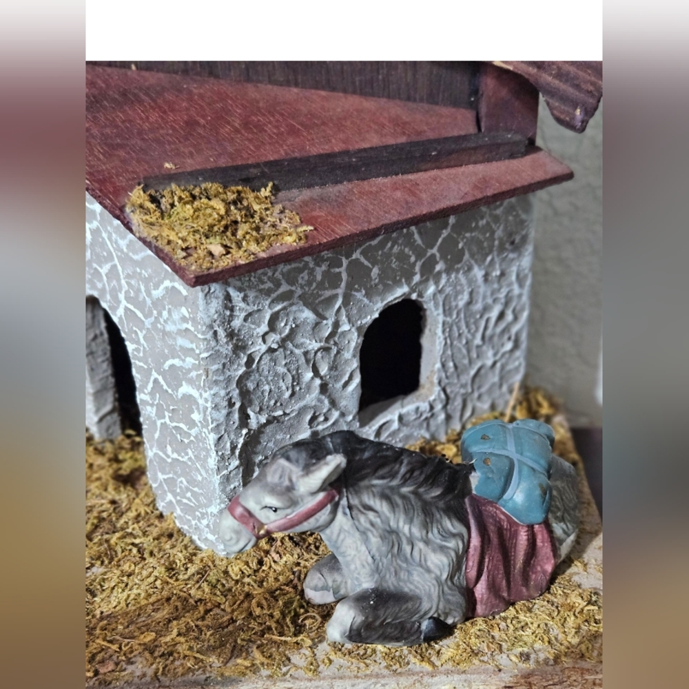 Vintage Christmas Nativity Set 13‎ Piece Manger Birth Of Jesus Collectors Creche - Picture 14 of 16